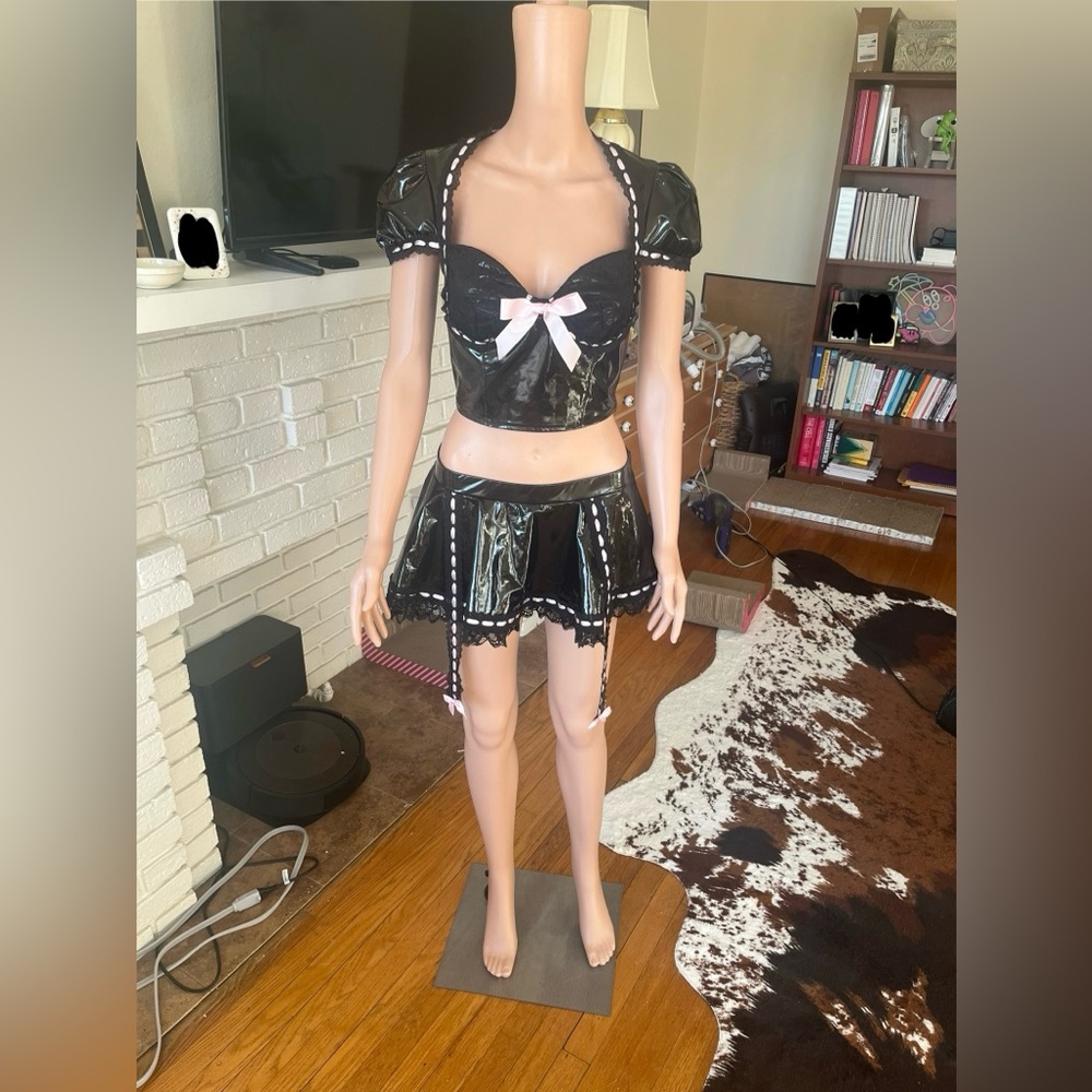 Dolls kill/ Sugar Thrillz kitty cat costume skirt set